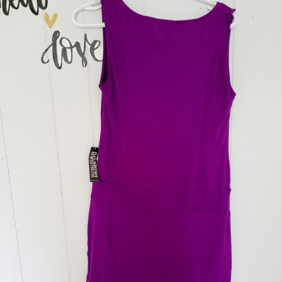 NEW YORK & CO COWL-NECK PURPLE JERSEY DRESS SIZE S - Picture 2 of 6
